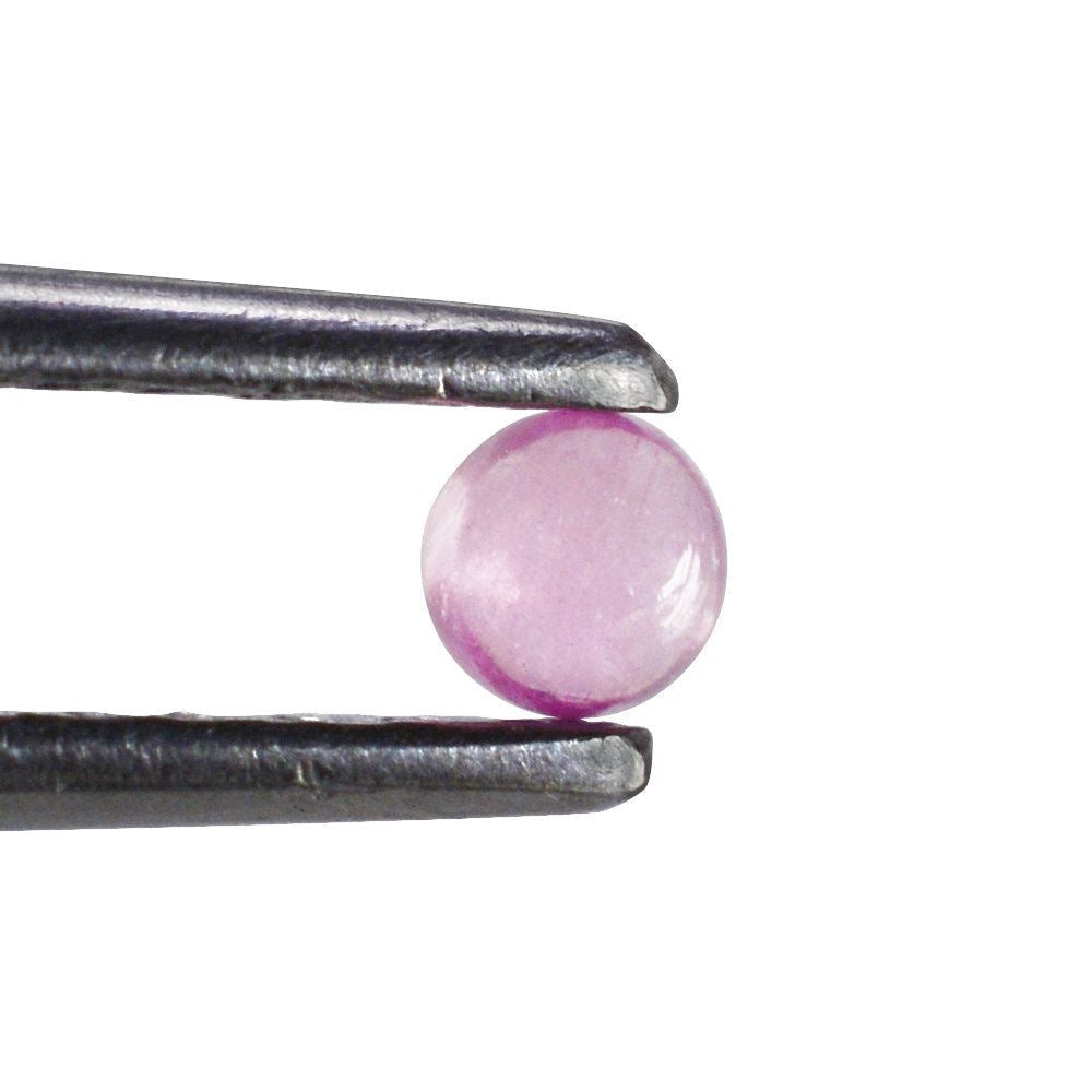 PINK SAPPHIRE (GLASSFILLED) ROUND CAB 3MM 0.15 Cts.