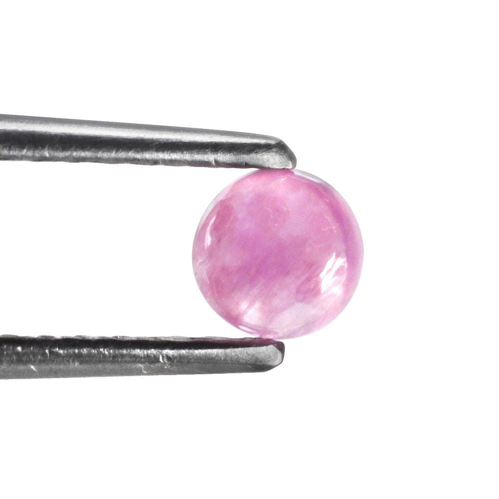 PINK SAPPHIRE (GLASSFILLED) ROUND CAB 5.00X5.00MM 0.61 Cts.