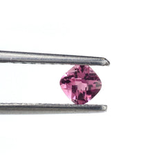 PINK TOURMALINE CHECKER CUT CUSHION (MEDIUM) 4MM 0.32 Cts.