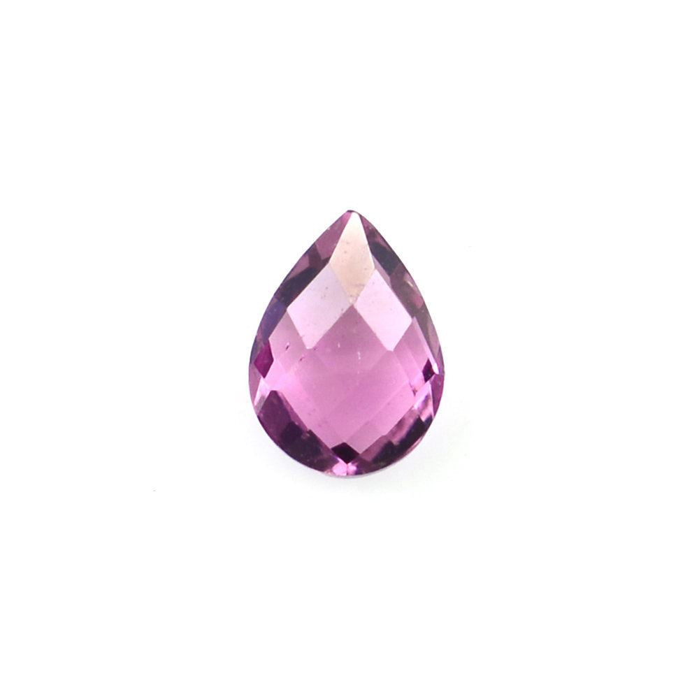 PINK TOURMALINE CHECKER CUT BRIOLETTE PEAR (MEDIUM) 4X3MM 0.17 Cts.