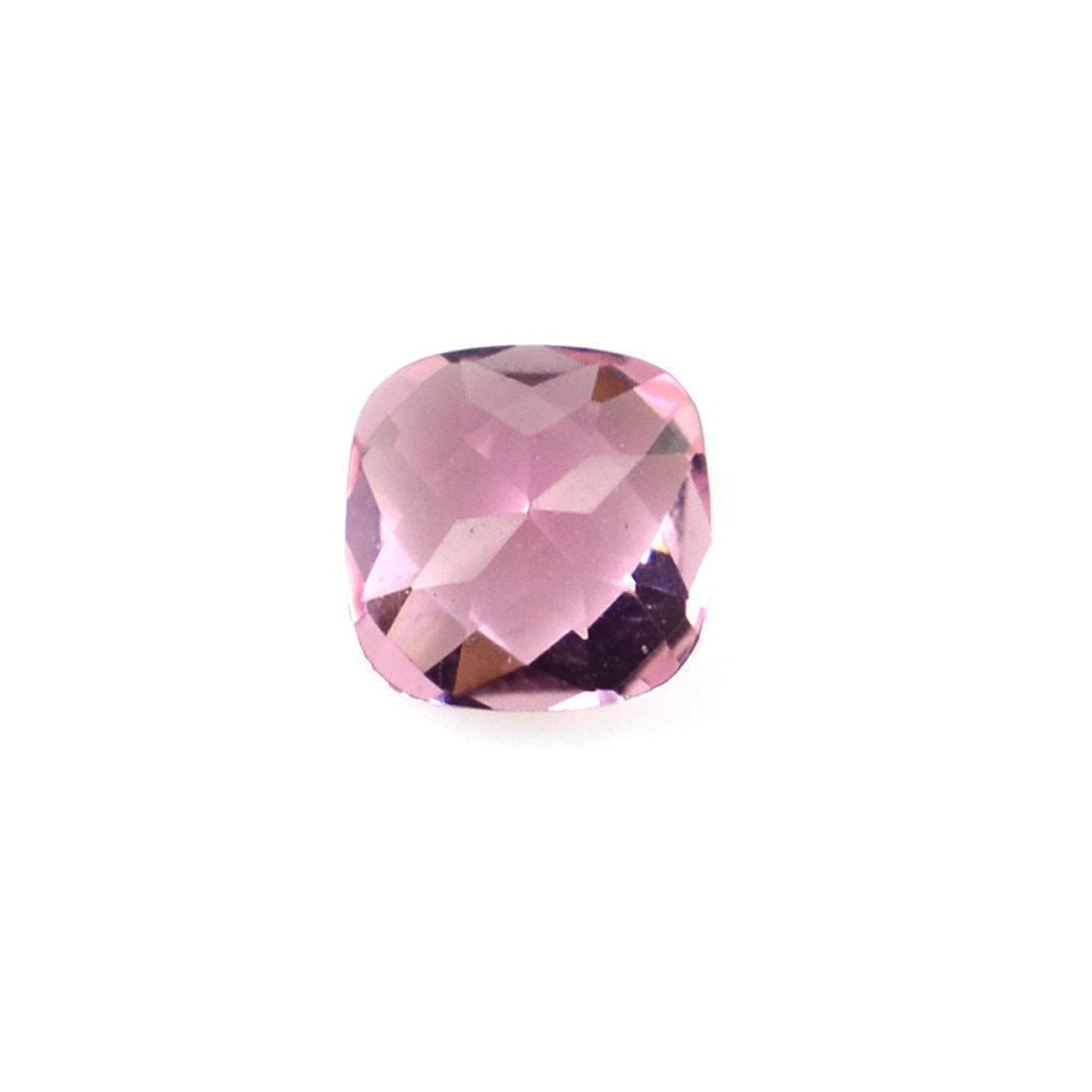 PINK TOURMALINE CHECKER CUT CUSHION (LITE/SI) 4MM 0.31 Cts.