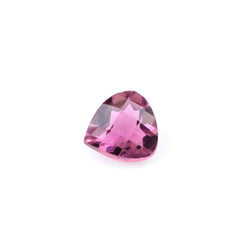 PINK TOURMALINE CHECKER CUT HEART (DARK) 4MM 0.28 Cts.