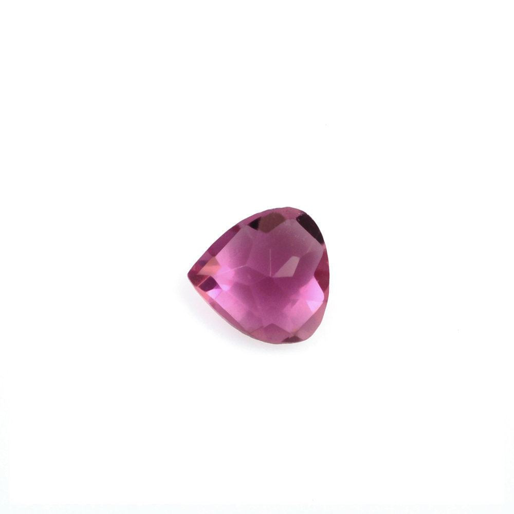 PINK TOURMALINE CHECKER CUT HEART (DARK) 4MM 0.28 Cts.