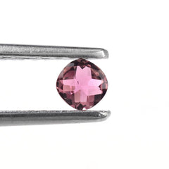 PINK TOURMALINE CHECKER CUT CUSHION (MEDIUM) 3.80MM 0.20 Cts.