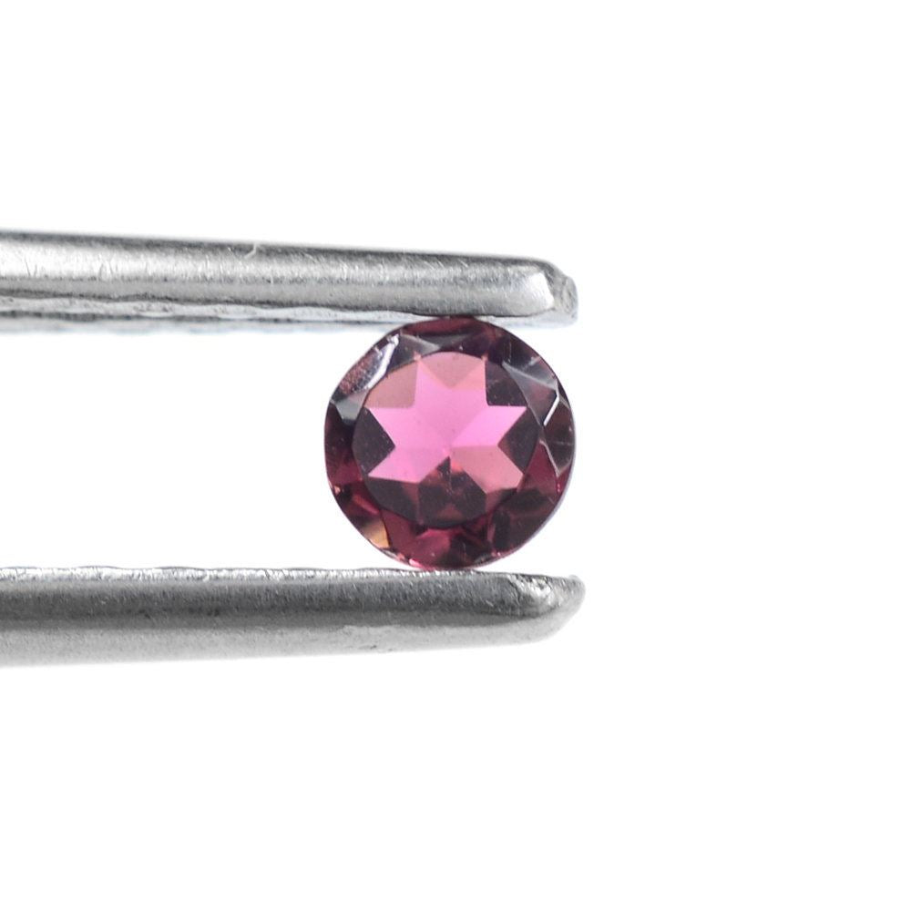 PINK TOURMALINE CUT ROUND (VERY DARK) 3.50MM 0.15 Cts.