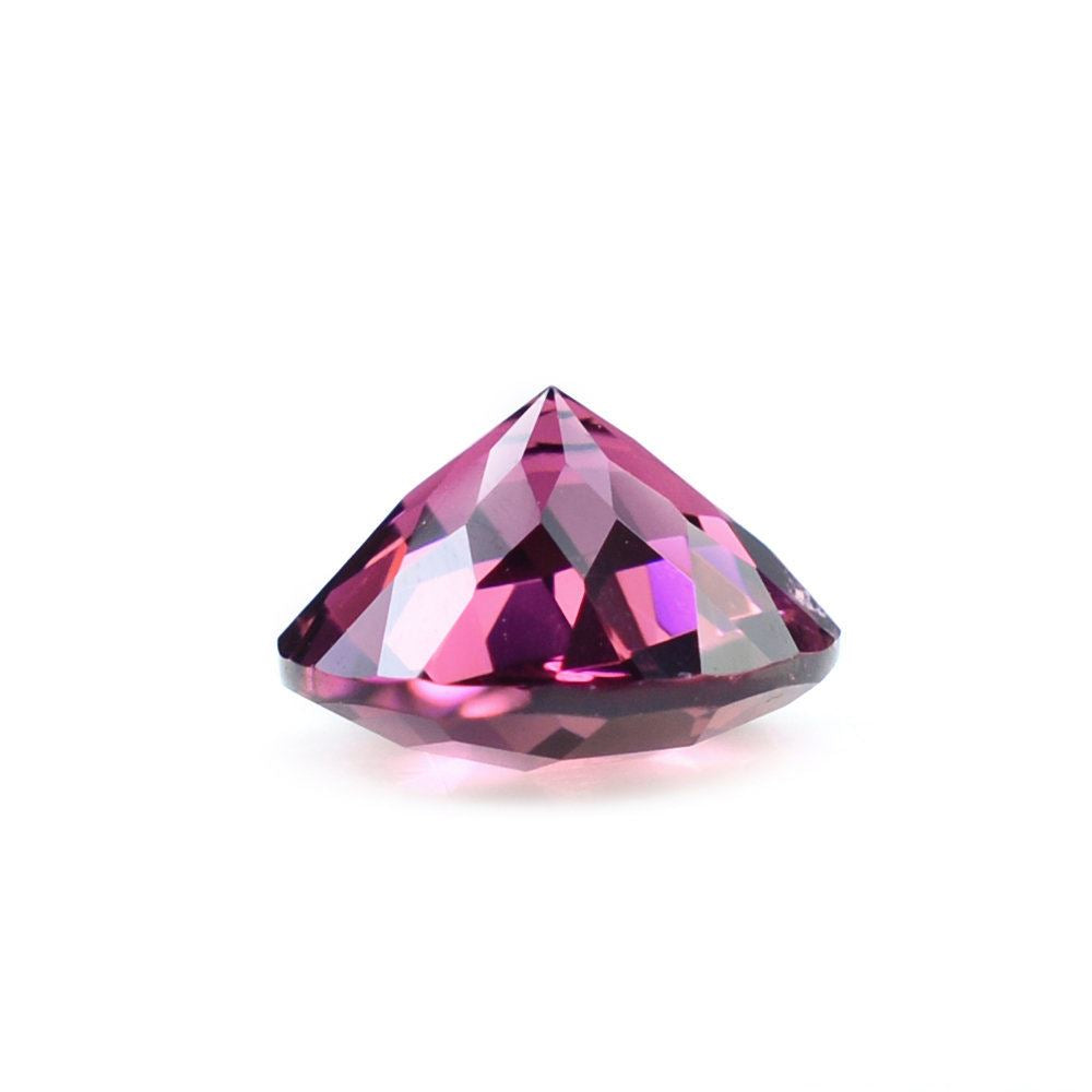 PINK TOURMALINE CHECKER CUT ROUND (VERY DARK) 7MM 1.30 Cts.