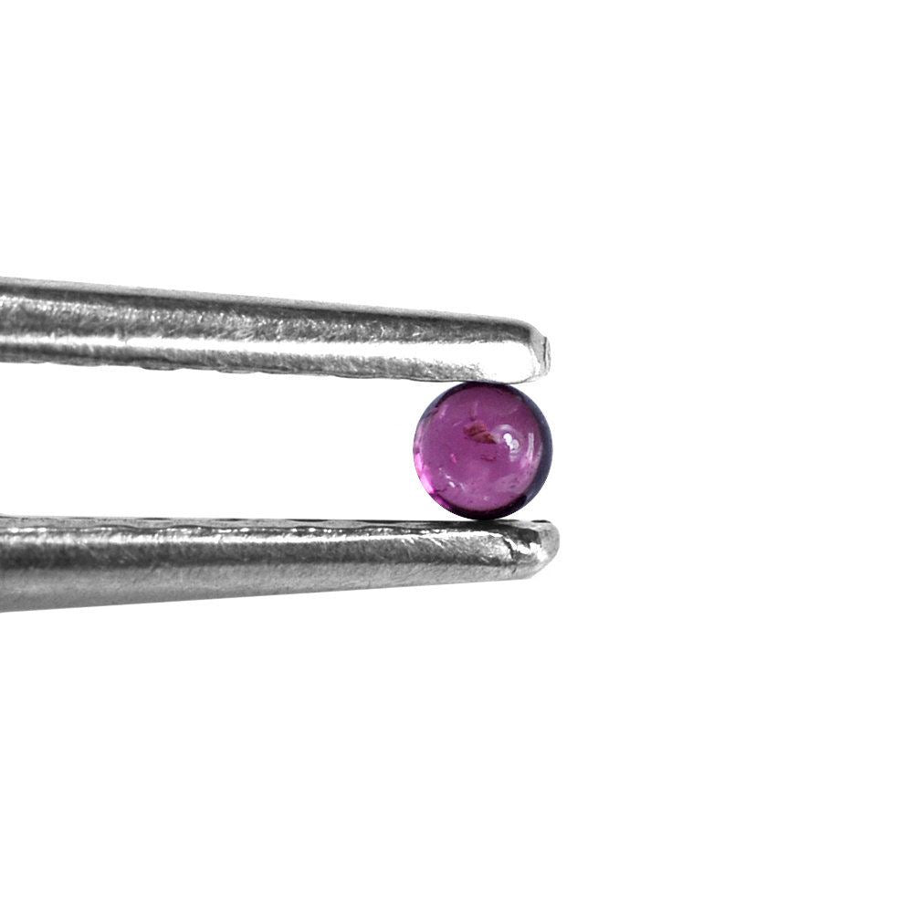 PINK TOURMALINE ROUND CAB (VERY DARK) 2MM 0.07 Cts.