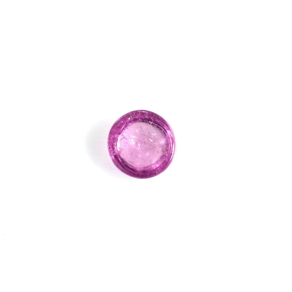 PINK TOURMALINE ROUND CAB (LITE/HI) 3.50MM 0.17 Cts.
