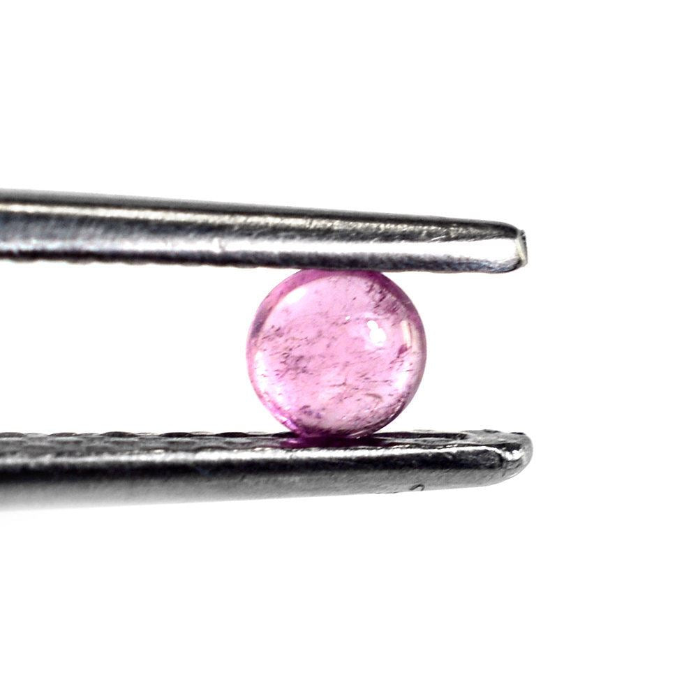 PINK TOURMALINE ROUND CAB (LITE/HI) 3.50MM 0.17 Cts.
