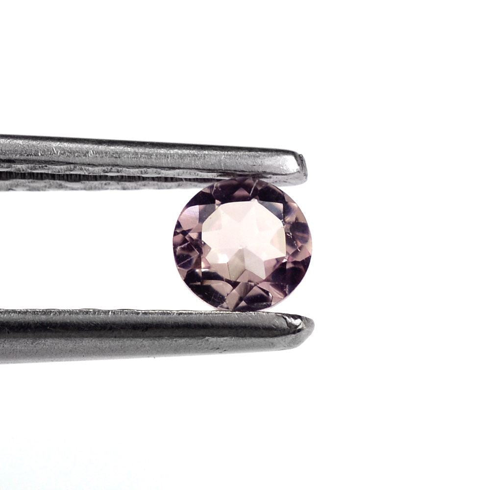 PINK TOURMALINE CUT ROUND (VERY LITE) 4MM 0.25 Cts.