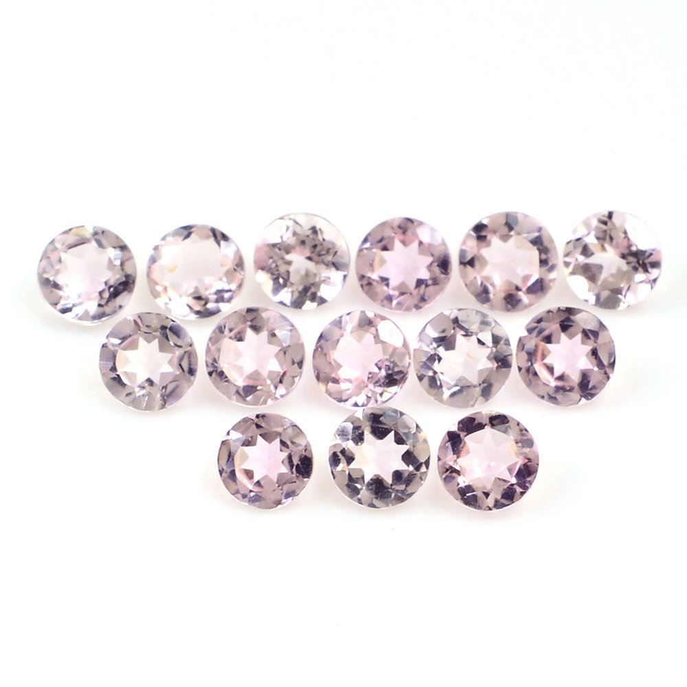PINK TOURMALINE CUT ROUND (VERY LITE) 4MM 0.25 Cts.