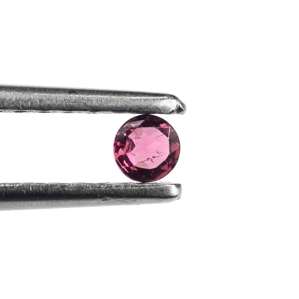 PINK TOURMALINE CUT ROUND (DARK/SI) 3MM 0.07 Cts.