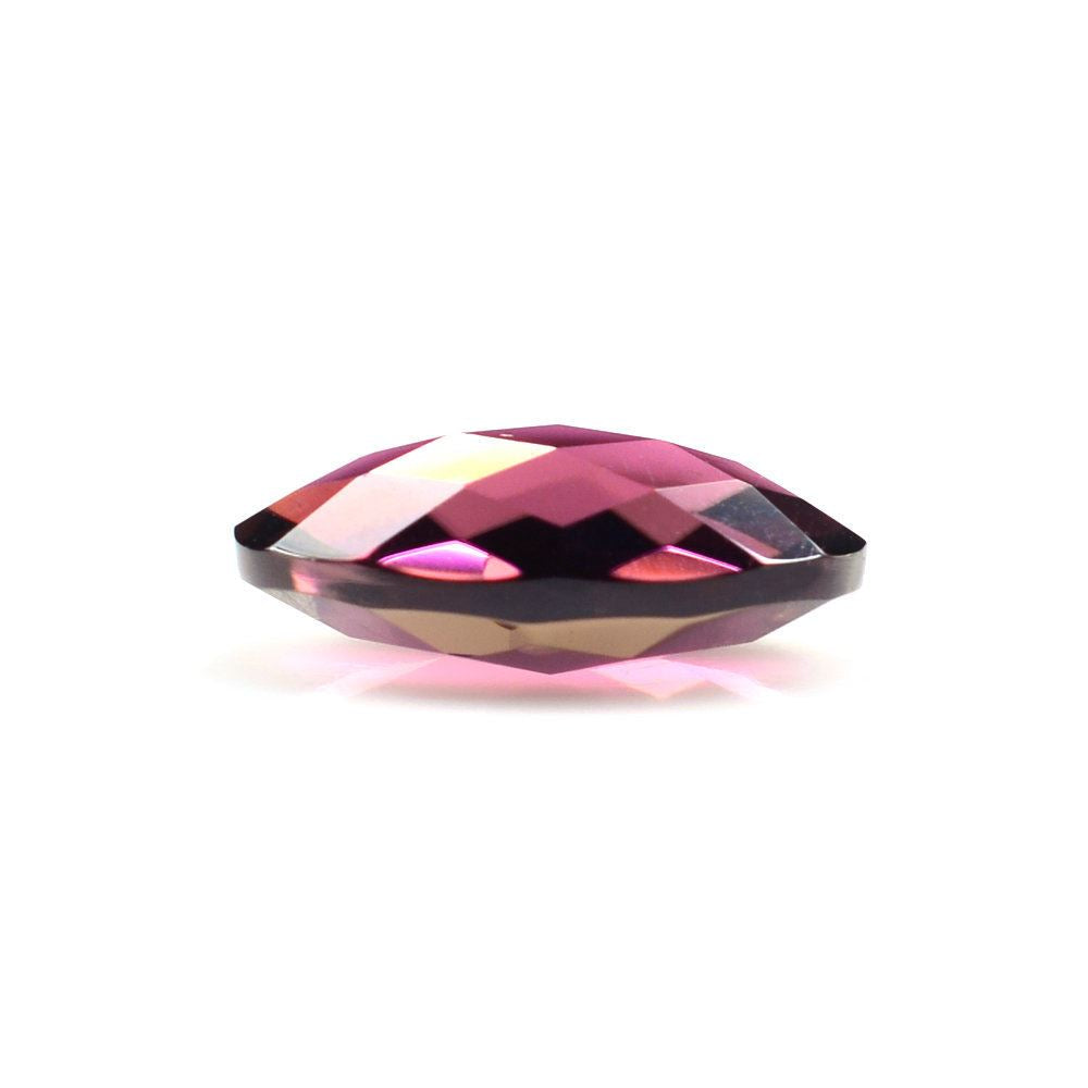 PINK TOURMALINE CHECKER CUT BRIOLETTE OVAL (VERY DARK) 10X6MM 1.64 Cts.