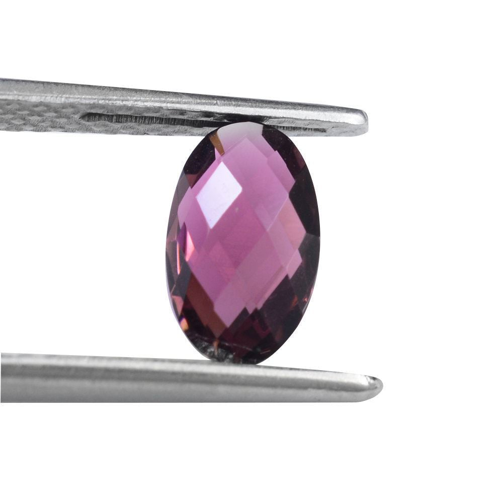 PINK TOURMALINE CHECKER CUT BRIOLETTE OVAL (VERY DARK) 10X6MM 1.64 Cts.