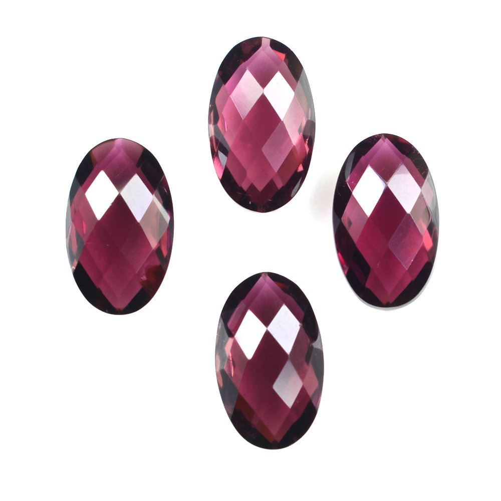 PINK TOURMALINE CHECKER CUT BRIOLETTE OVAL (VERY DARK) 10X6MM 1.64 Cts.