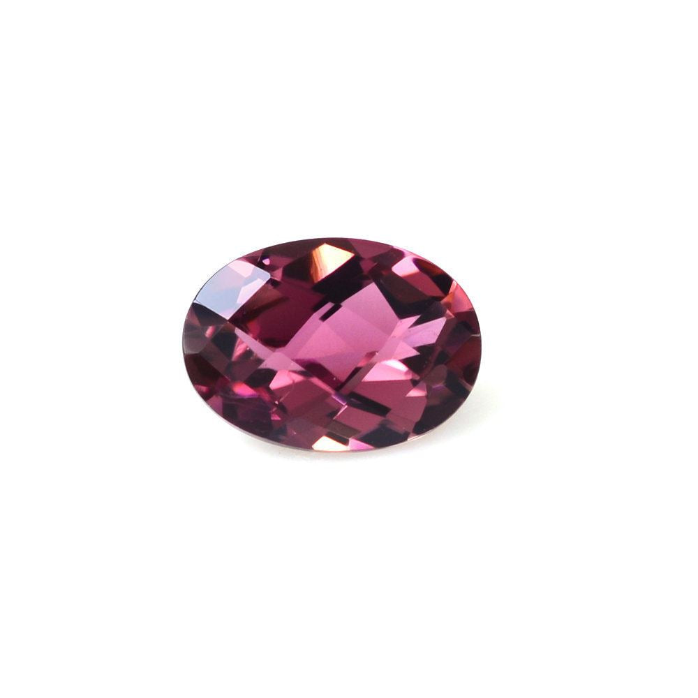 PINK TOURMALINE CHECKER CUT BRIOLETTE OVAL (DARK) 5X7MM 0.68 Cts.