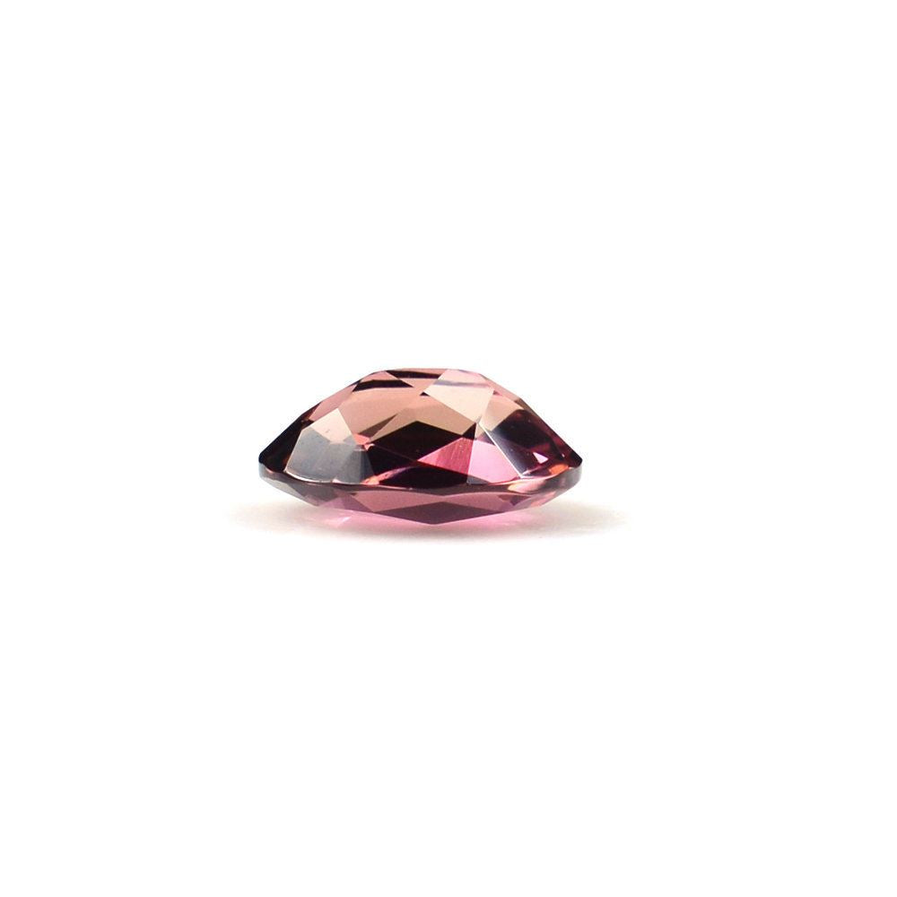 PINK TOURMALINE CHECKER CUT BRIOLETTE OVAL (DARK) 5X7MM 0.68 Cts.