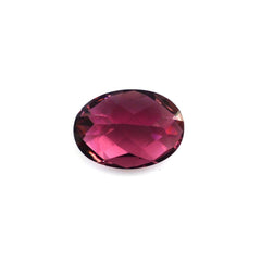 PINK TOURMALINE CHECKER CUT BRIOLETTE OVAL (DARK) 5X7MM 0.68 Cts.