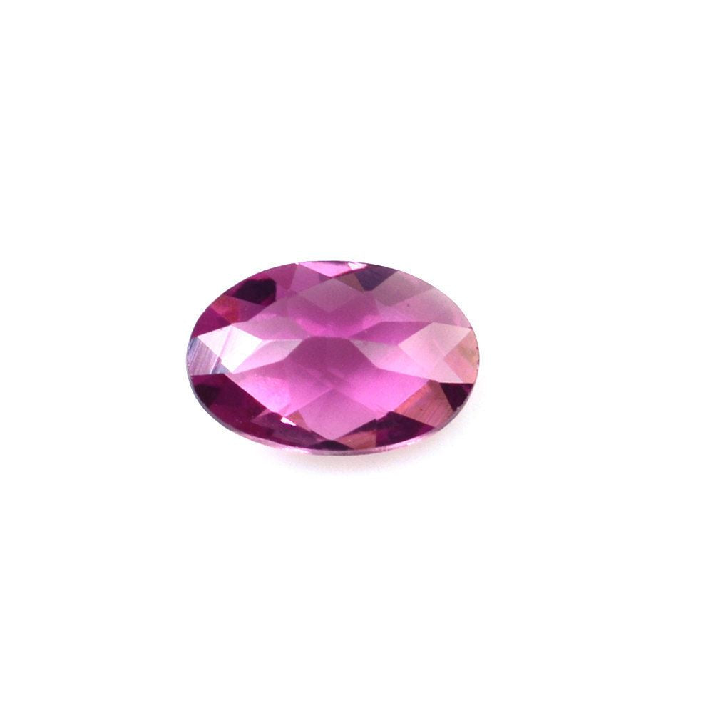 PINK TOURMALINE CHECKER CUT OVAL (DARK) 6X4MM 0.42 Cts.