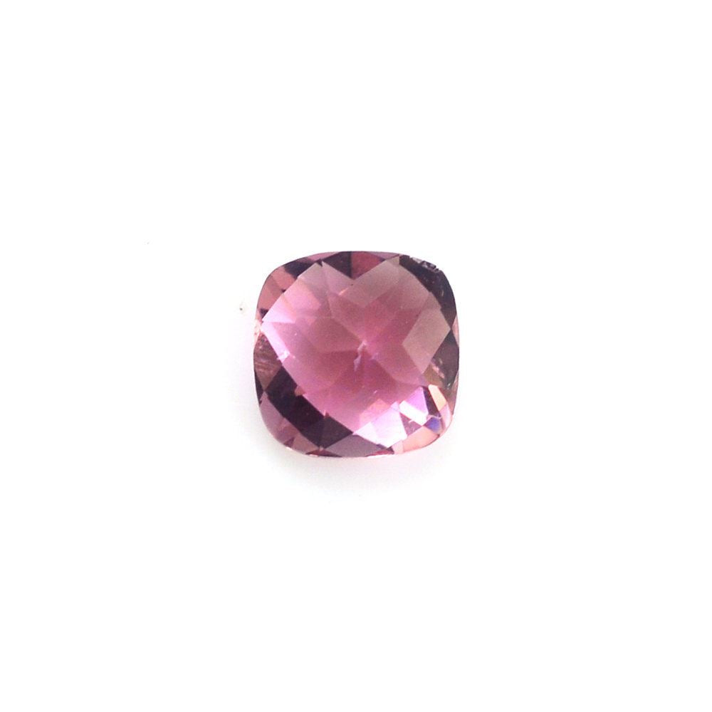 PINK TOURMALINE CHECKER CUT CUSHION (MEDIUM) 4MM 0.28 Cts.