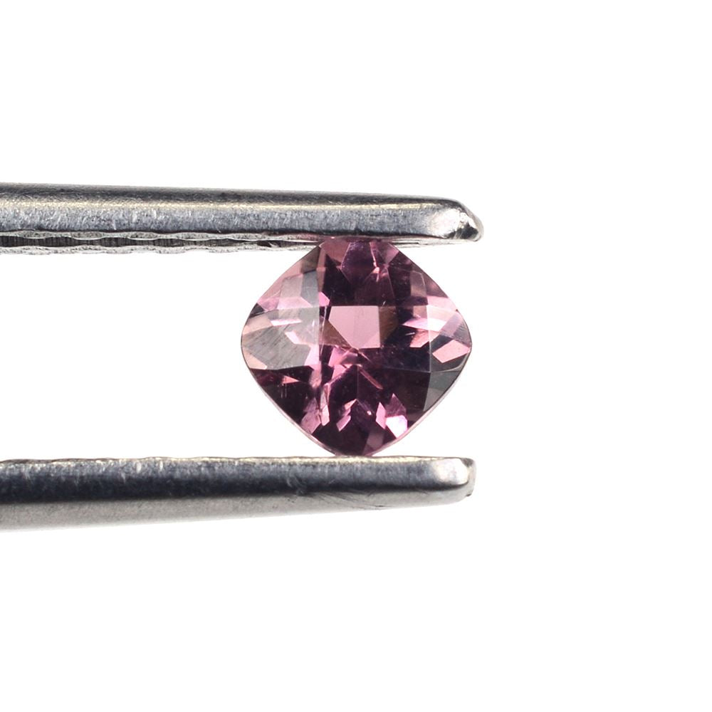 PINK TOURMALINE CHECKER CUT CUSHION (MEDIUM) 4MM 0.28 Cts.