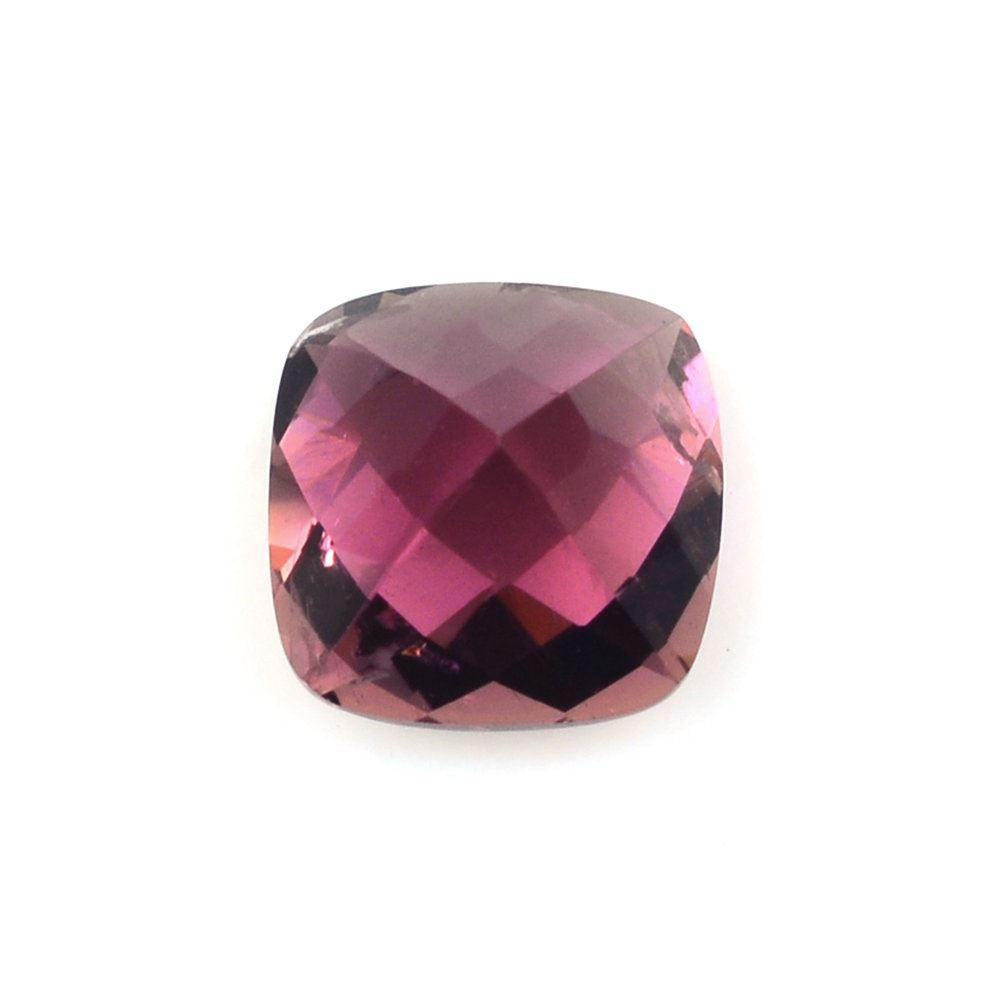 PINK TOURMALINE CHECKER CUT CUSHION (DARK) 7MM 1.33 Cts.