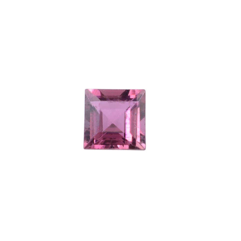 PINK TOURMALINE CUT SQUARE (DARK/SI) 3MM 0.12 Cts.