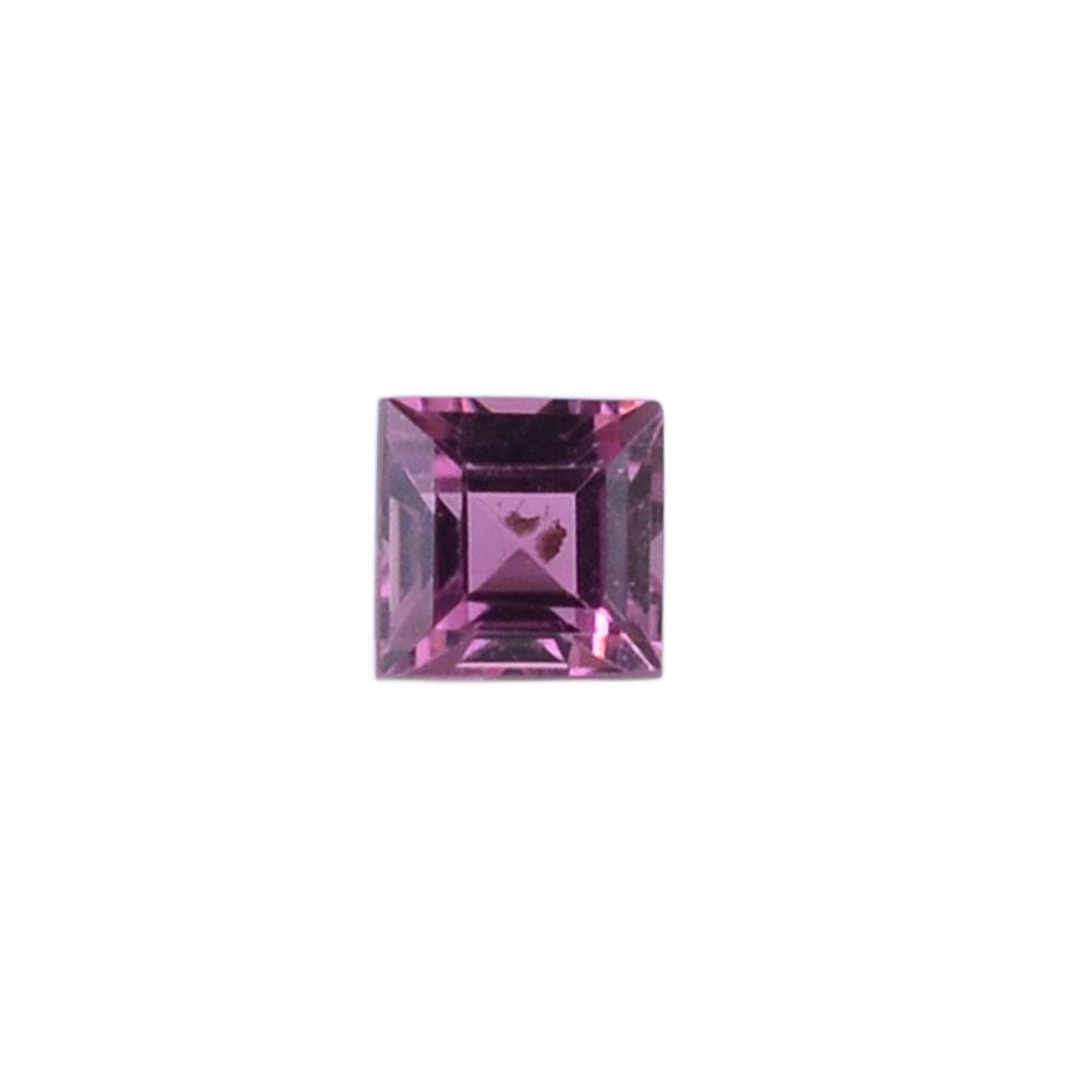 PINK TOURMALINE CUT SQUARE (DARK) 2MM 0.05 Cts.