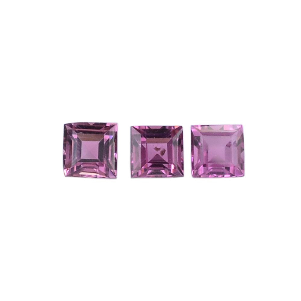 PINK TOURMALINE CUT SQUARE (DARK) 2MM 0.05 Cts.