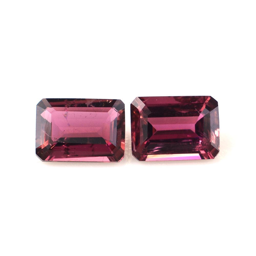 PINK TOURMALINE CUT OCTAGON (VERY DARK/SI) 7X5MM 0.95 Cts.