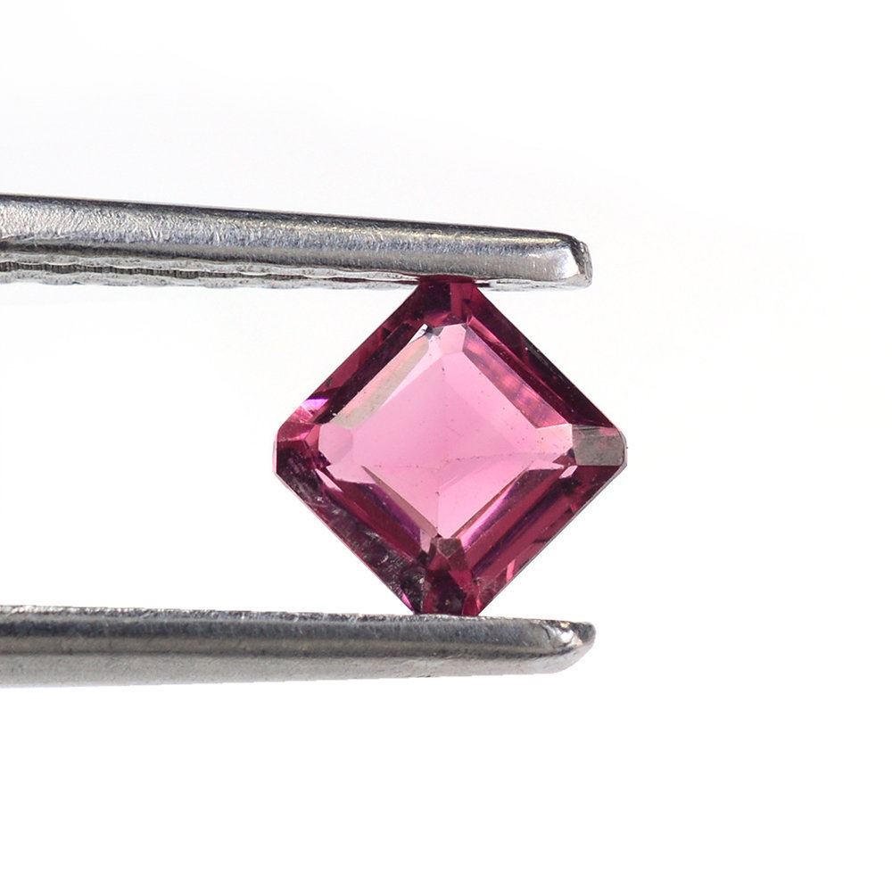 PINK TOURMALINE STEP CUT SQUARE-OCTAGON (DARK) 4.60MM 0.55 Cts.