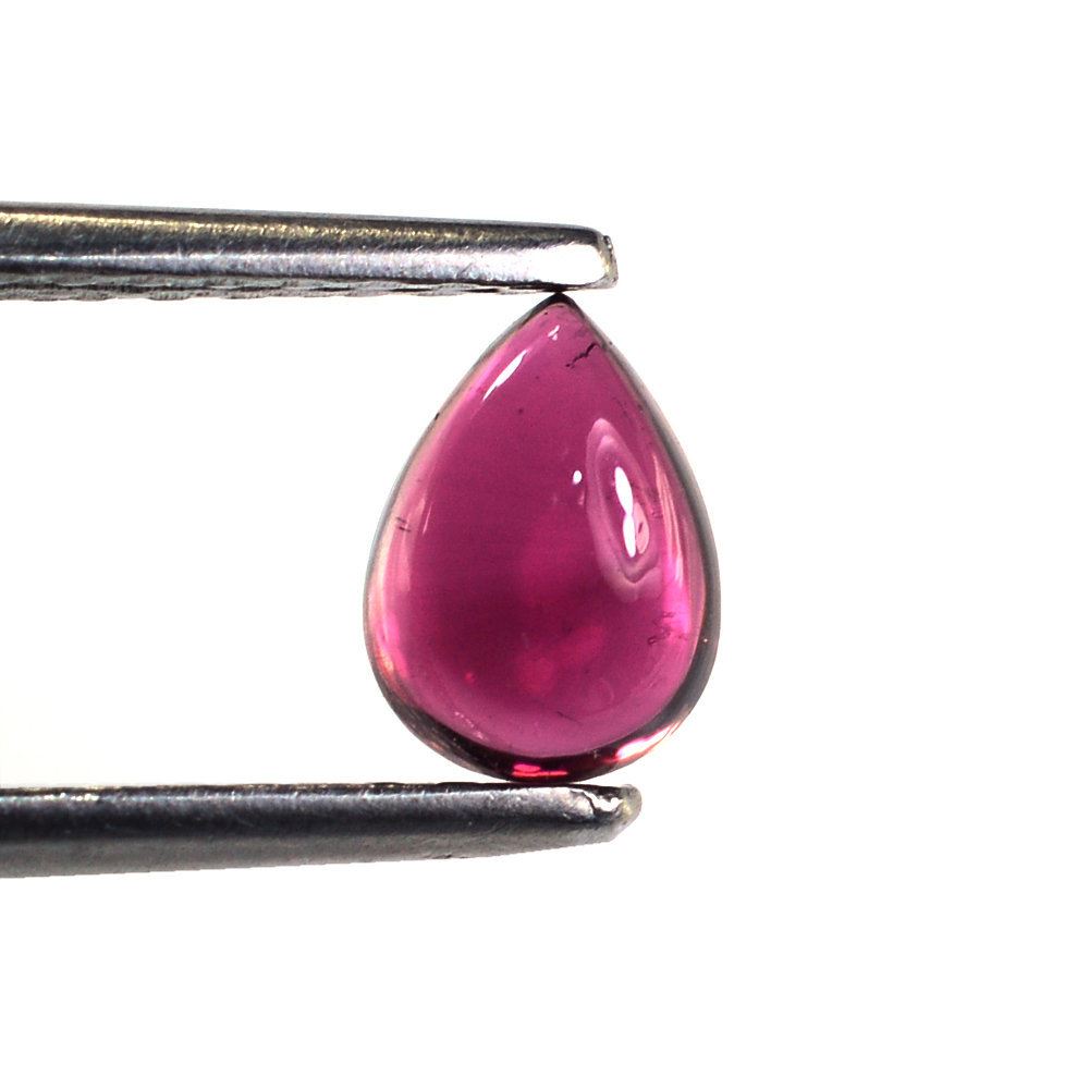 PINK TOURMALINE PEAR CAB (VERY DARK/SI) 7X5MM 0.75 Cts.