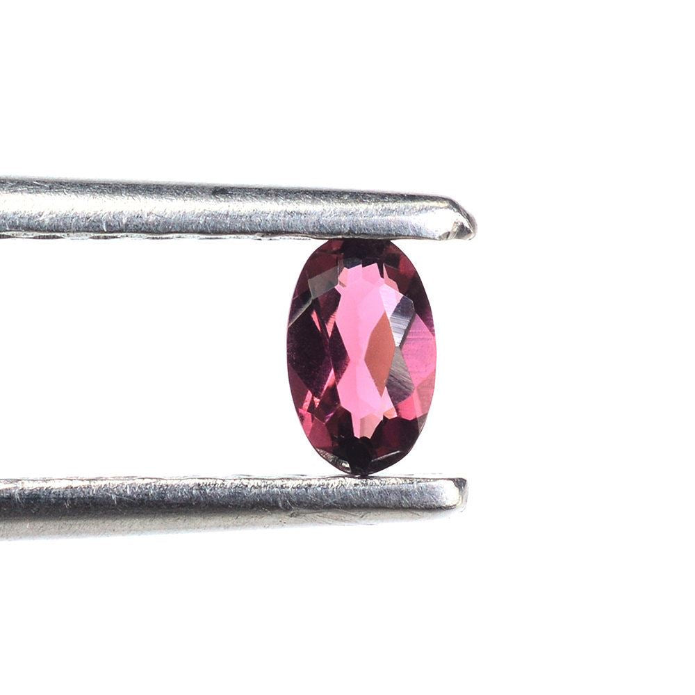 PINK TOURMALINE CUT OVAL (VERY DARK) 5X3MM 0.18 Cts.