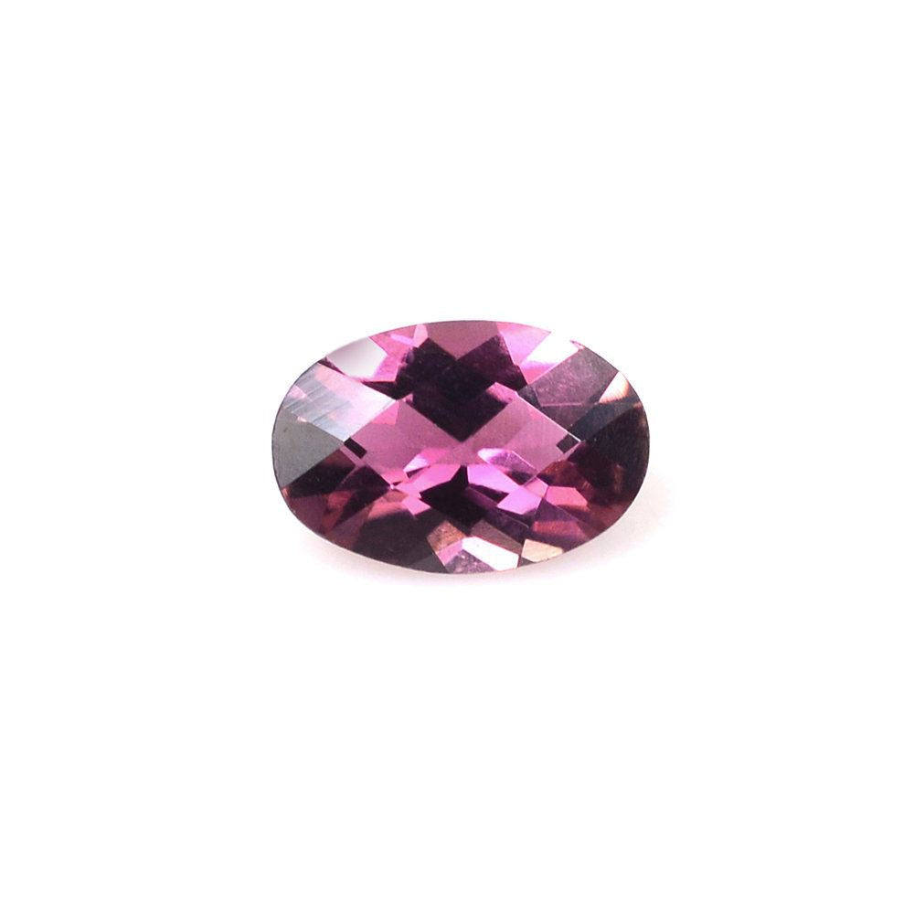 PINK TOURMALINE CHECKER CUT OVAL (DARK) 6X4MM 0.45 Cts.