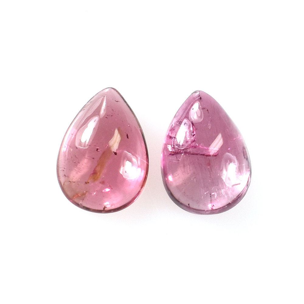 PINK TOURMALINE PEAR CAB (LITE/HI) 7X5MM 0.73 Cts.