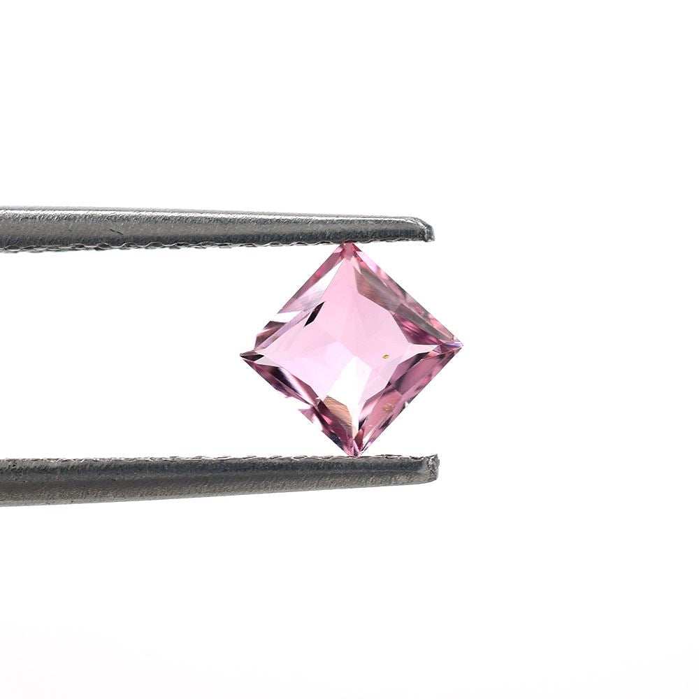 PINK TOURMALINE PRINCESS CUT SQUARE (LITE/SI) 5.00 MM 0.60 Cts.