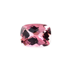 PINK TOURMALINE CHECKER CUT CUSHION (LITE/SI) 8X6MM 1.26 Cts.