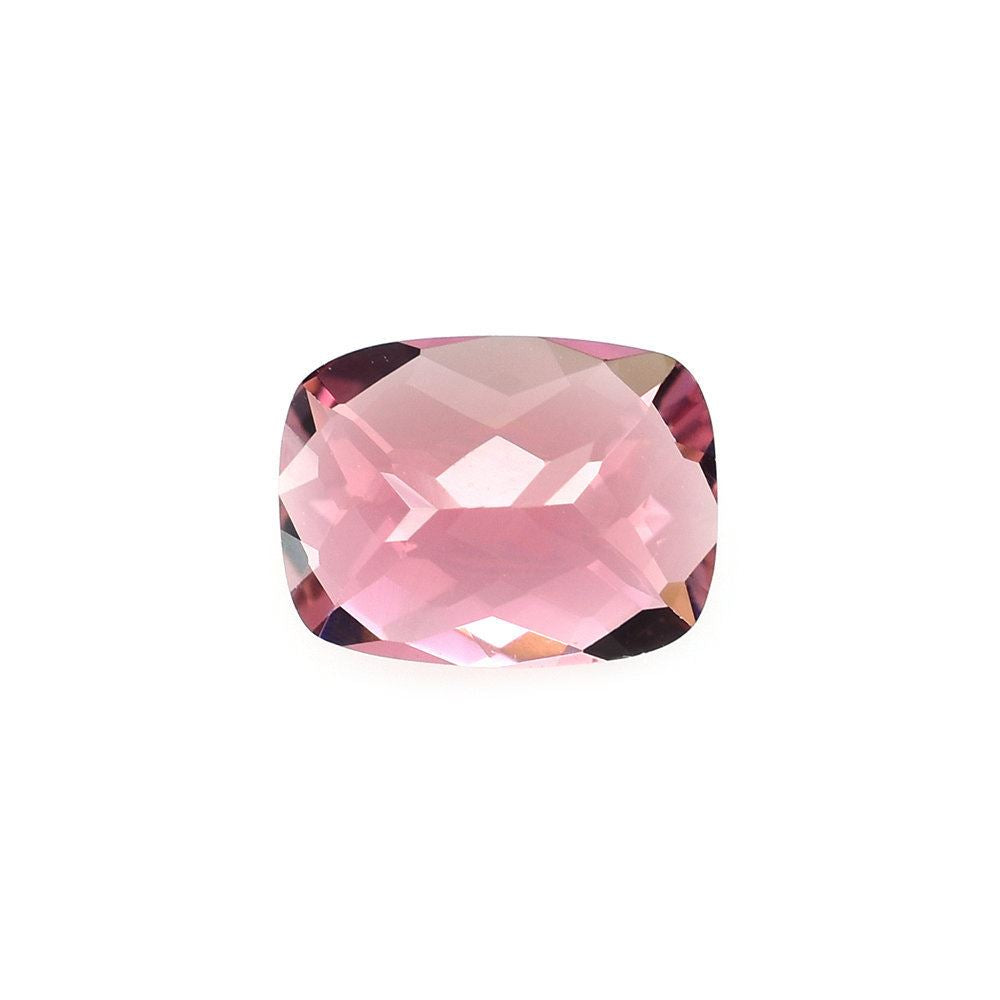 PINK TOURMALINE CHECKER CUT CUSHION (LITE/SI) 8X6MM 1.26 Cts.