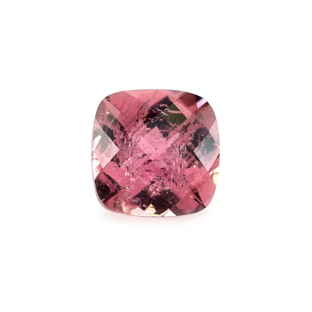 PINK TOURMALINE CHECKER CUT CUSHION (LITE/HI) 7.00MM 1.51 Cts.