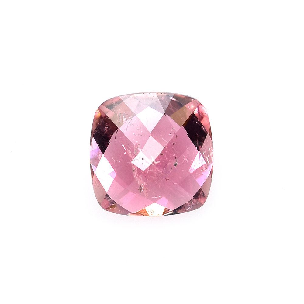 PINK TOURMALINE CHECKER CUT CUSHION (LITE/HI) 7.00MM 1.51 Cts.