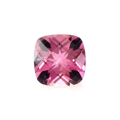 PINK TOURMALINE CHECKER CUT CUSHION (MEDIUM/SI) 7X7MM 1.46 Cts.