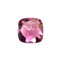 PINK TOURMALINE CHECKER CUT CUSHION (MEDIUM/SI) 7X7MM 1.46 Cts.