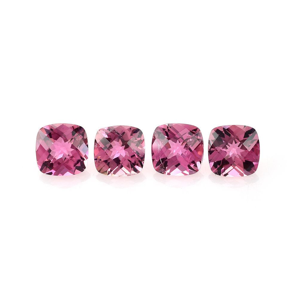 PINK TOURMALINE CHECKER CUT CUSHION (MEDIUM/SI) 7X7MM 1.46 Cts.