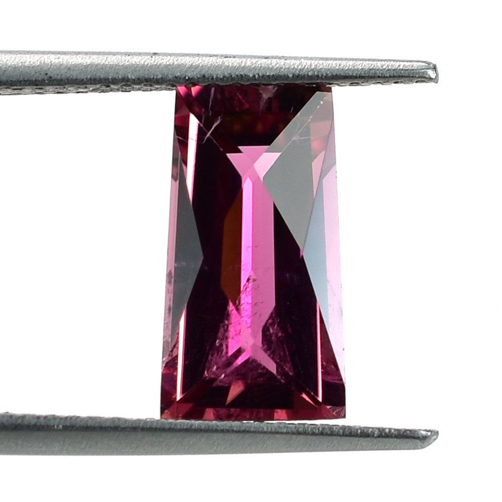 PINK TOURMALINE CHECKER CUT TAPPER BAGUETTE (SUPER/SI) 12.50X6.70X6.00MM 3.35 Cts.