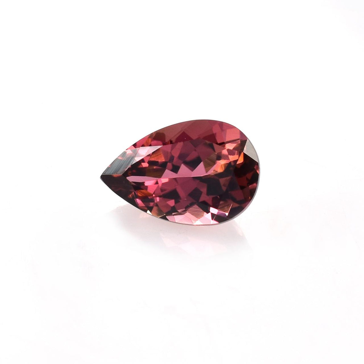 PINK BROWN TOURMALINE CUT PEAR (DARK)(SI) 9.00X6.00 MM 1.38 Cts.