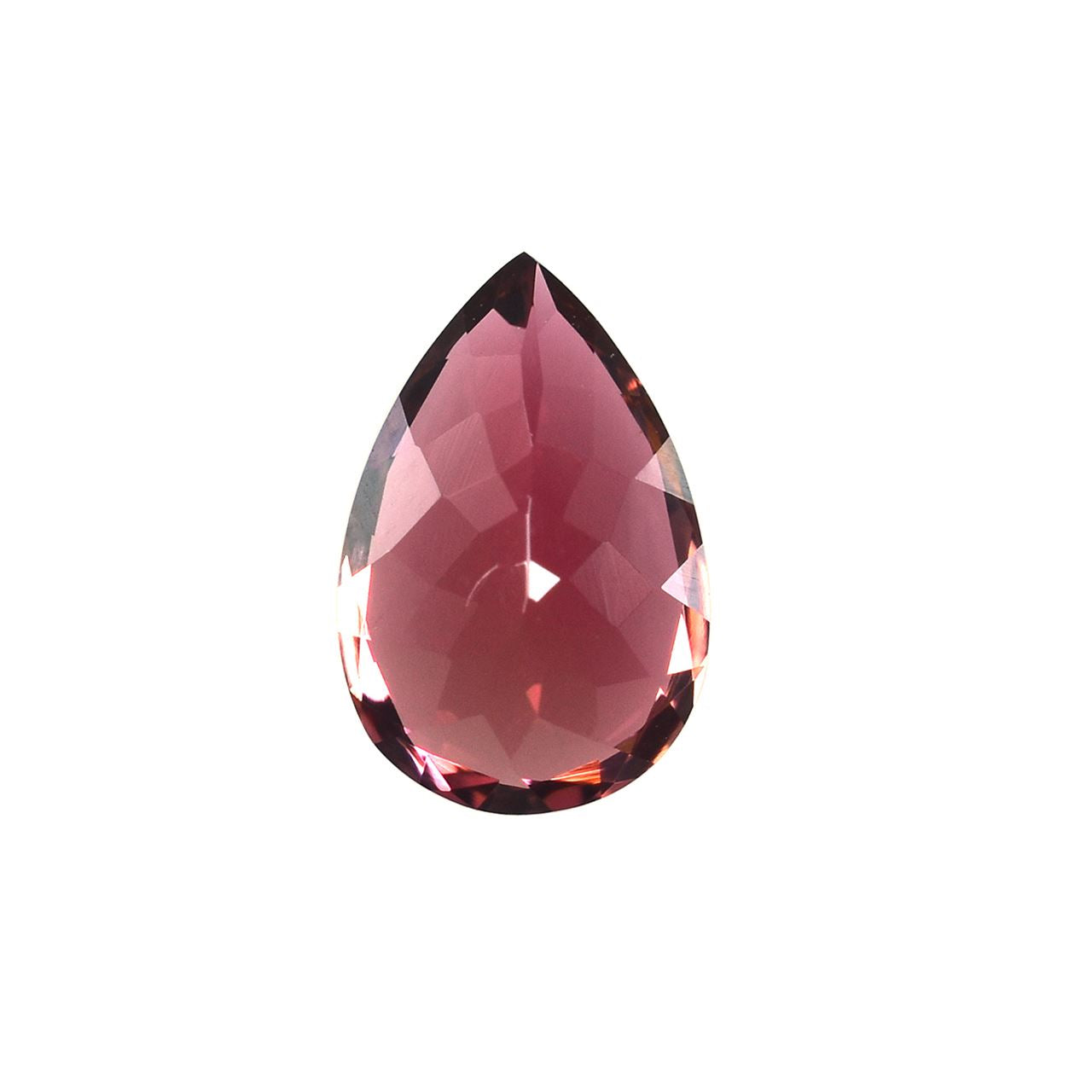 PINK BROWN TOURMALINE CUT PEAR (DARK)(SI) 9.00X6.00 MM 1.38 Cts.