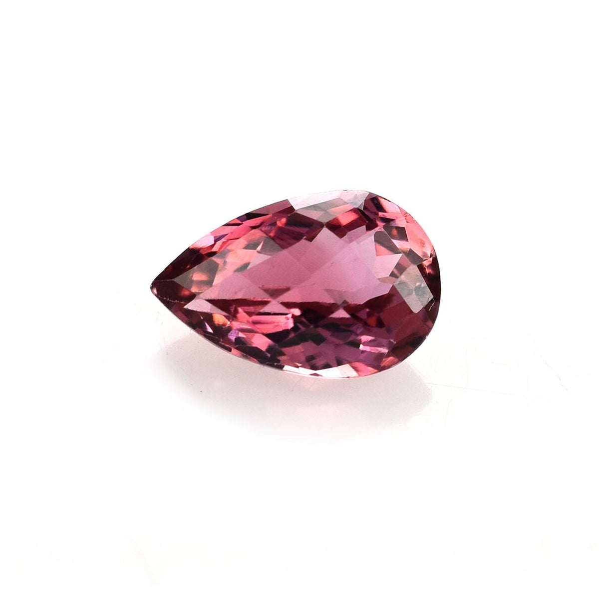 PINK BROWN TOURMALINE CHECKER CUT PEAR (MEDIUM) 9.00X6.00 MM 1.35 Cts.