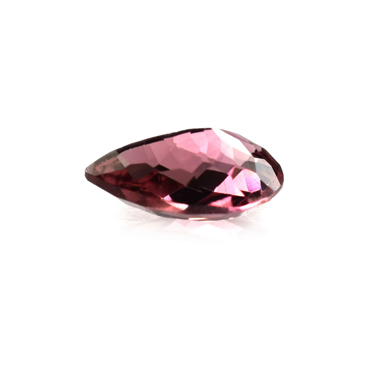 PINK BROWN TOURMALINE CHECKER CUT PEAR (MEDIUM) 9.00X6.00 MM 1.35 Cts.