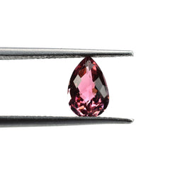 PINK BROWN TOURMALINE CHECKER CUT PEAR (MEDIUM) 9.00X6.00 MM 1.35 Cts.