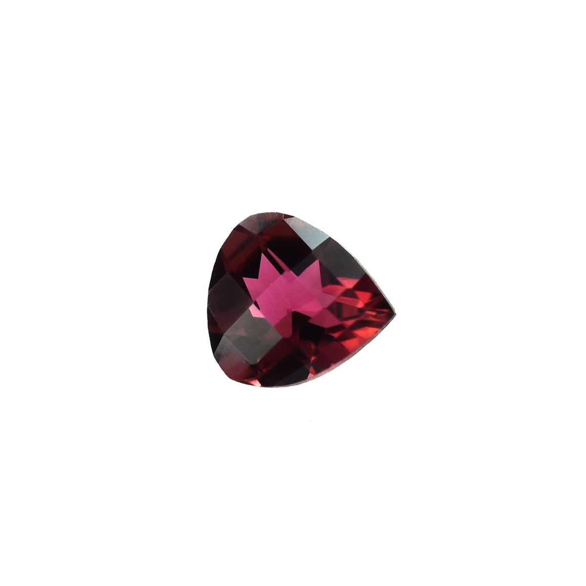 PINK TOURMALINE CHECKER CUT HEART (VERY DARK)(CLEAN) 4.00X4.00 MM 0.30 Cts.